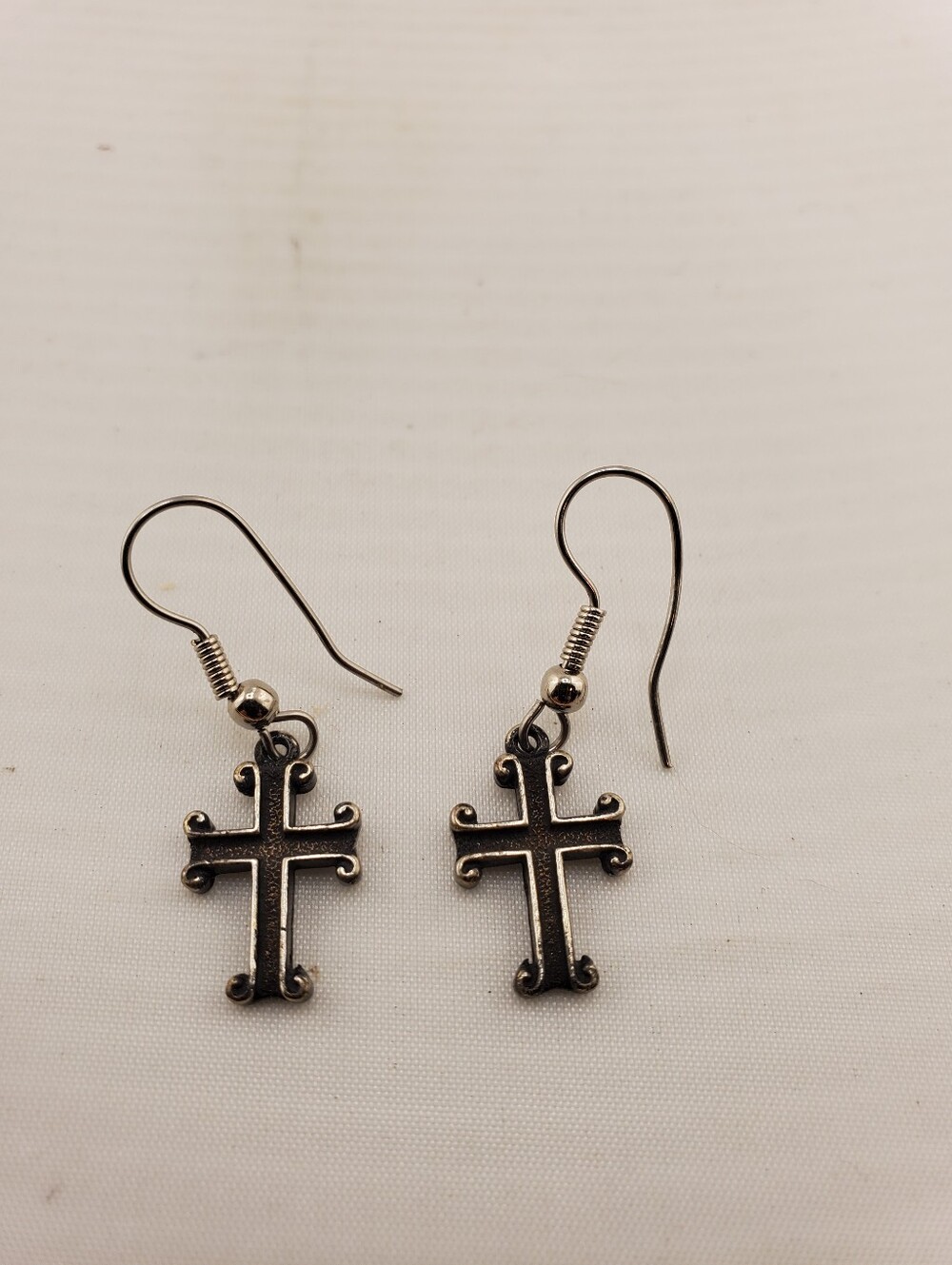 Sterling Cross Earrings